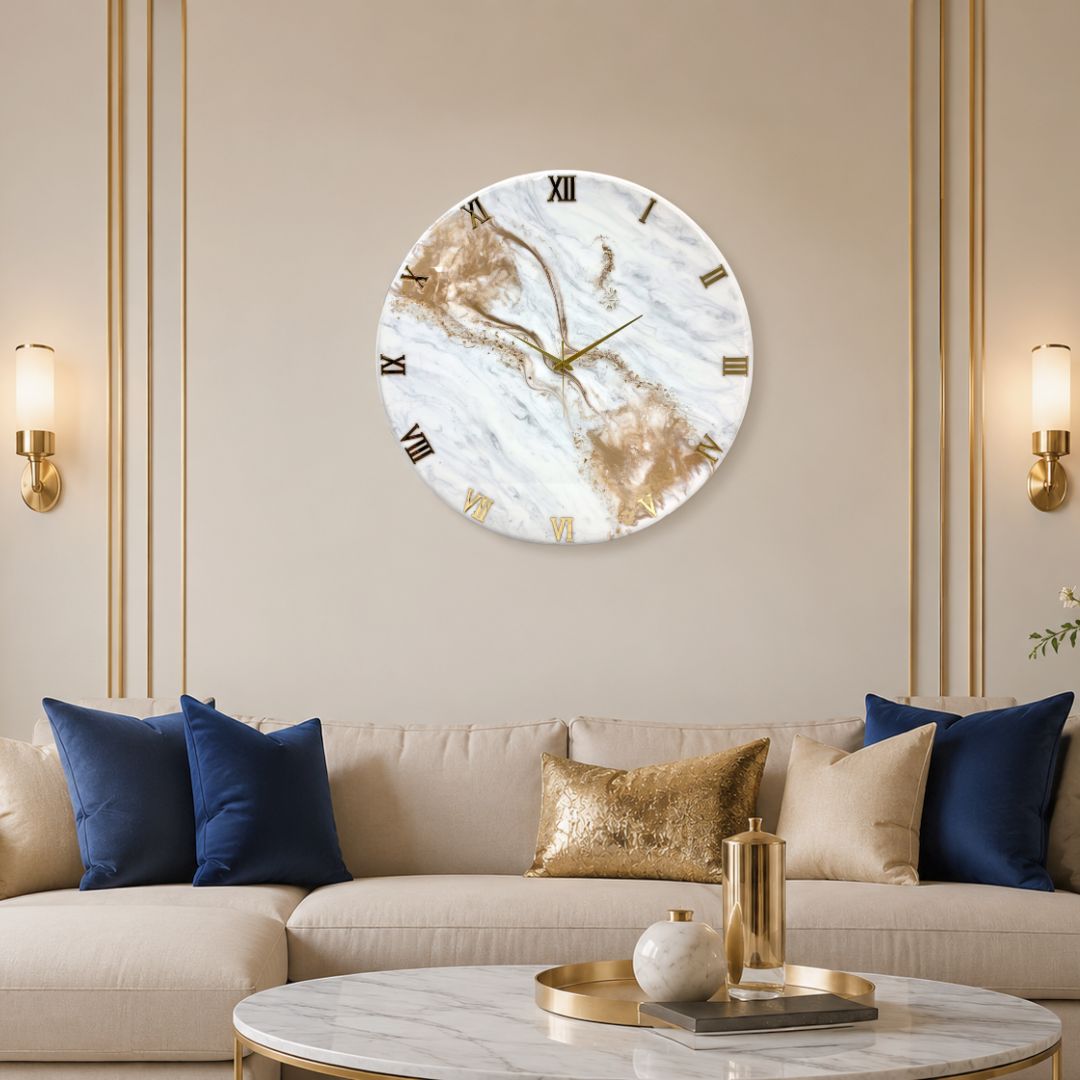 Beige Silent Clock