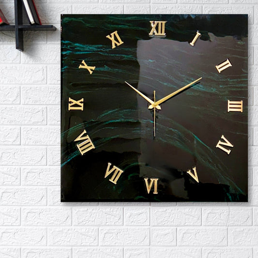 Lush Forest Square Large Silent Clock