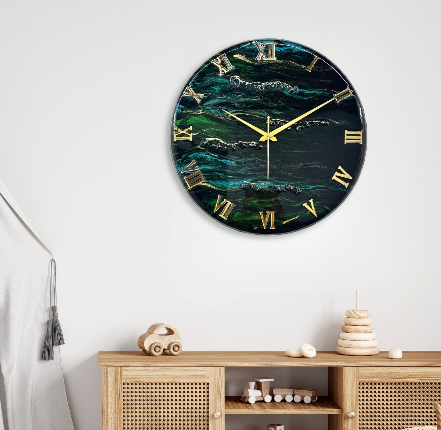 Green Forest  Silent Clock