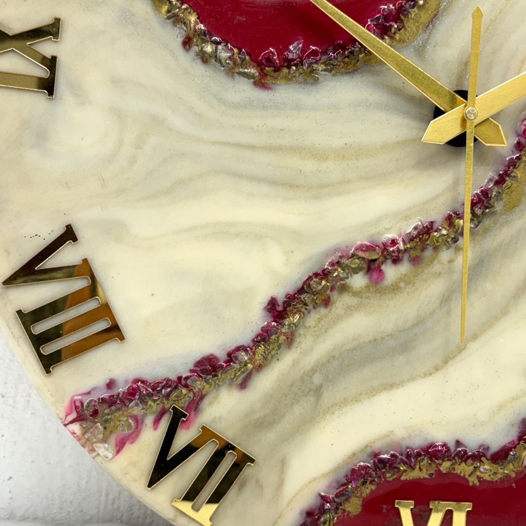Cherry Geode silent clock 17.5 inches (CS)