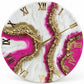 Pink Curves Clock 17.5 Inches
