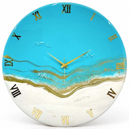 Ocean Pearl  Silent Clock 17.5 inches