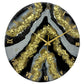 Black Geode clock 17.5 inches (CS)