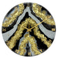 Black Geode clock 17.5 inches (CS)