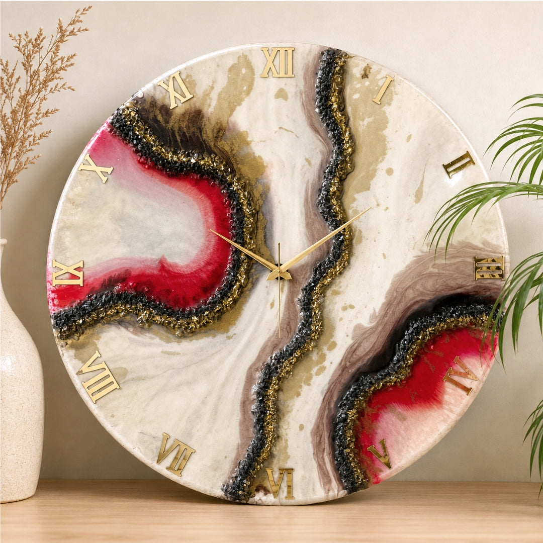 *Cherry Geode Clock Large 27 Inches(CS)