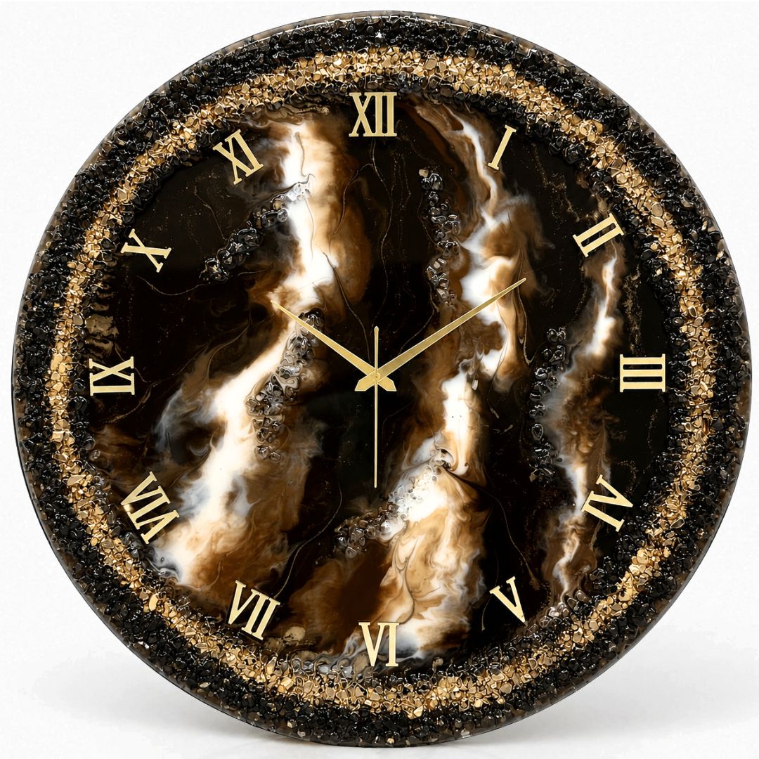 Mocha Clock 17.5 inches