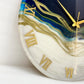 Blue Swipe silent Clock 17.5 inches