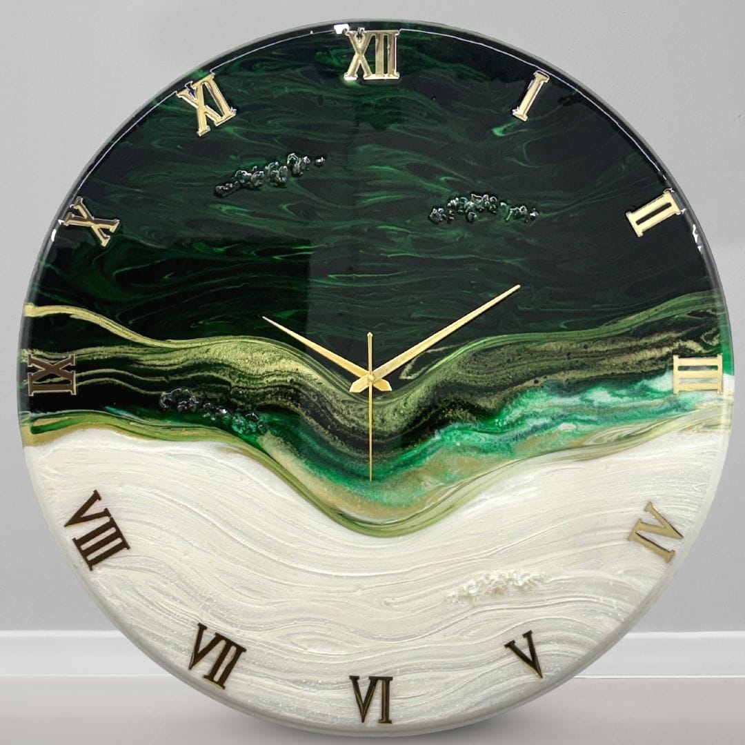 Green Royal Silent Clock 17.5 inches