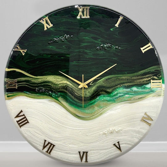 Green Royal Silent Clock 17.5 inches