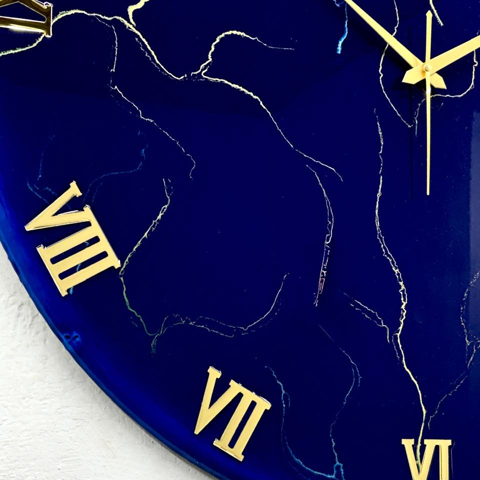 Blue Storm Silent Clock 30cm