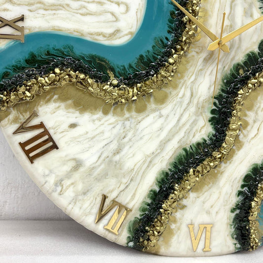 Green Geode 27 Inches Clock (CS)