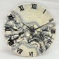 Curvy Black White silent Clock 17.5 inches
