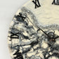 Curvy Black White silent Clock 17.5 inches