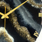 *Black Geode Silent Clock 17.5 inches