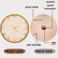 Golden Ring Medium Size Silent Clock 17.5 Inches