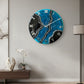 Black Blue Geode Silent Clock