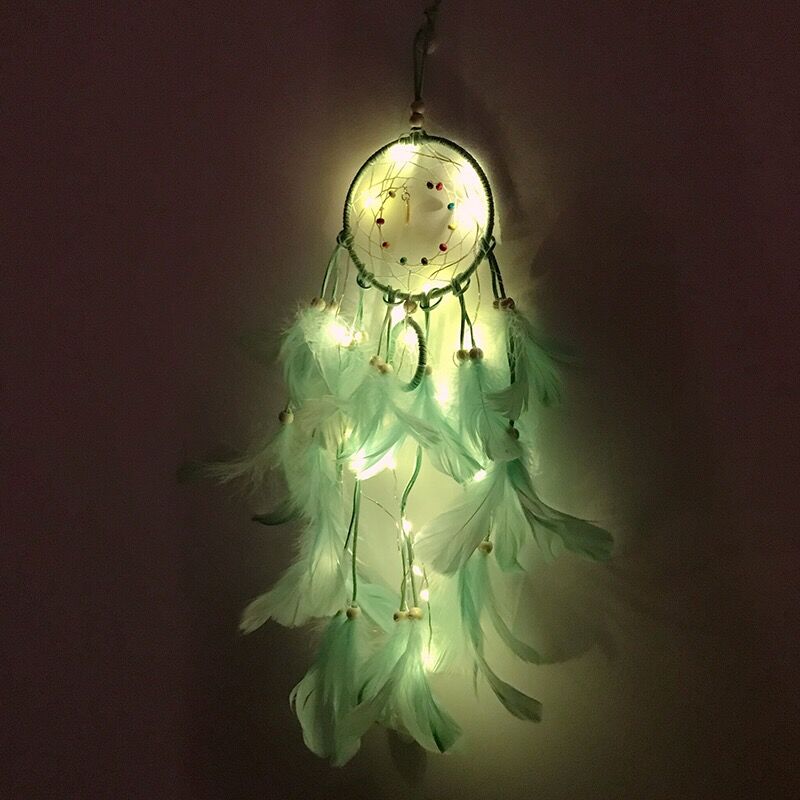 Dream Catcher With LED Light (Pastel Green)