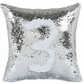 Mermaid Pillow Cover 16 X 16 Inches, Pillow Not Included (Silver/White)