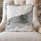 Mermaid Pillow Cover 16 X 16 Inches, Pillow Not Included (Silver/White)