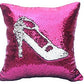 Mermaid Pillow Cover 16 X 16 Inches, Pillow Not Included (Pink/Silver)