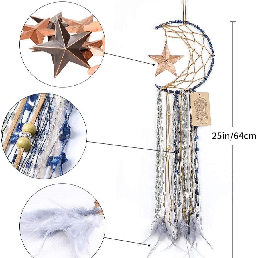 Dream Catcher With LED Light (Half Moon)