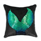 Mermaid Pillow Cover 16 X 16 Inches, Pillow Not Included (Mermaid Tail Black)