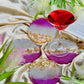 Glittery Beast - Handmade Resin Coasters Set Of 6 (Pink/Silver)