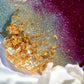 Glittery Beast - Handmade Resin Coasters Set Of 6 (Pink/Silver)