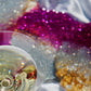 Glittery Beast - Handmade Resin Coasters Set Of 6 (Pink/Silver)