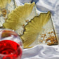 Collision - Kohinoor gold & Silver Handmade Tray With Six Coasters