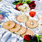 Peach and Pearl white - Handmade Resin Coasters Set Of 6