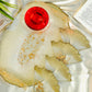 Collision - Kohinoor gold & Silver Handmade Tray With Six Coasters