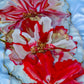 Abstract Handmade Red Tray With Six Coasters