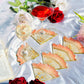 Impact - Handmade Resin Coasters Set Of 6 (Peach/Pearl White Gold)