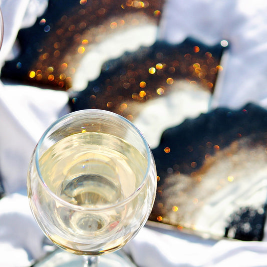 Glittery Beast - Handmade Resin Coasters Set Of 6 (Black/Brown)
