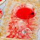 Abstract Handmade Red Tray With Six Coasters
