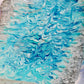 Abstract Handmade Blue Tray With Six Coasters