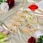 Impact - Handmade Resin Coasters Set Of 6 (Peach/Pearl White Gold)