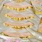 Impact - Handmade Resin Coasters Set Of 6 (Peach/Pearl White Gold)