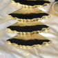 Impact - Handmade Resin Coasters Set Of Six (Black/Gold)