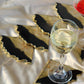 Impact - Handmade Resin Coasters Set Of Six (Black/Gold)