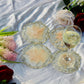 Blush Pink and White - Handmade Resin Coasters Set Of 6