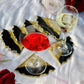 Impact - Handmade Resin Coasters Set Of Six (Black/Gold)