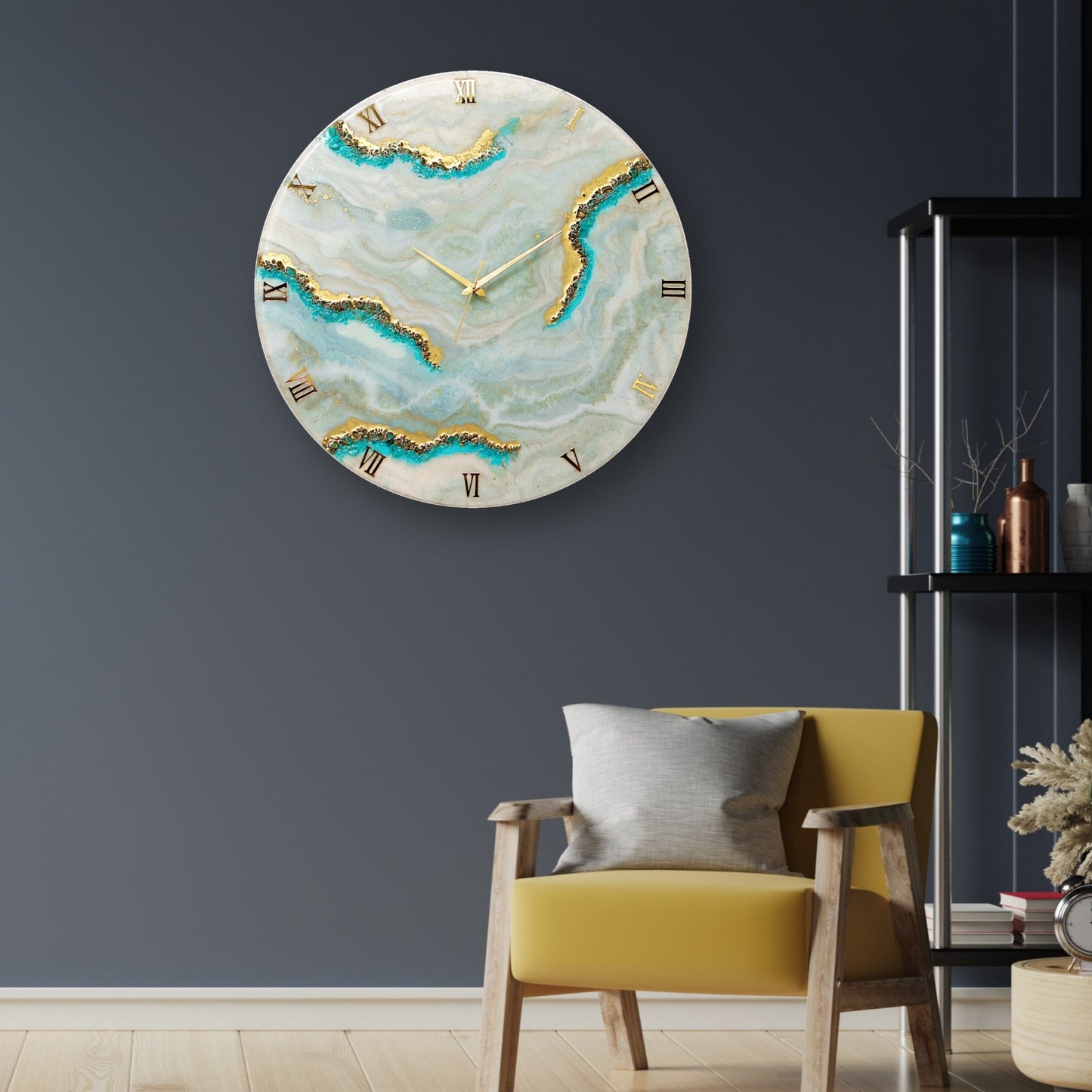 Oasis Silent Resin Wall Clock