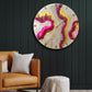 Pink Curves Marble Finish Silent Resin Clock