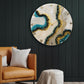 Curvy Green Shiny Marble Finish Wall Clock
