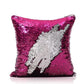 Mermaid Pillow Cover 16 X 16 Inches, Pillow Not Included (Pink/Silver)