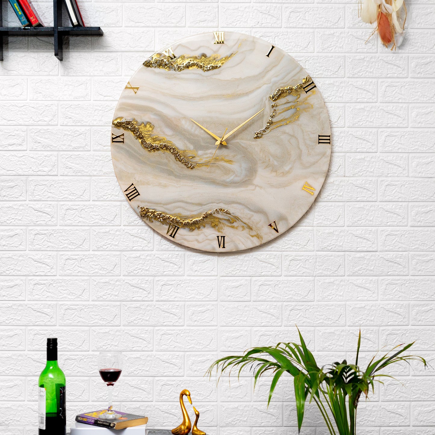 Creamy Desert Silent Resin Wall Clock