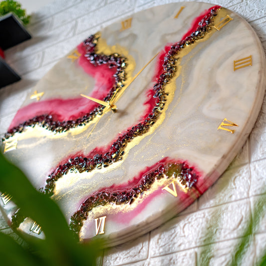 Cherry Slush Clock Regular Size 17.5 Inches