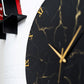 Black Marble Finish Silent Resin Clock